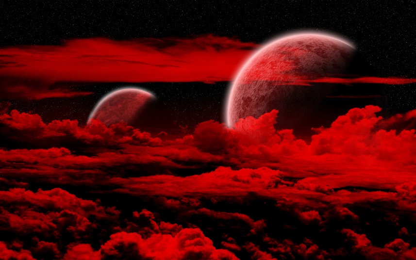 Planet-through-the-clouds-red-and-black-2560x1600-resolutions-7130